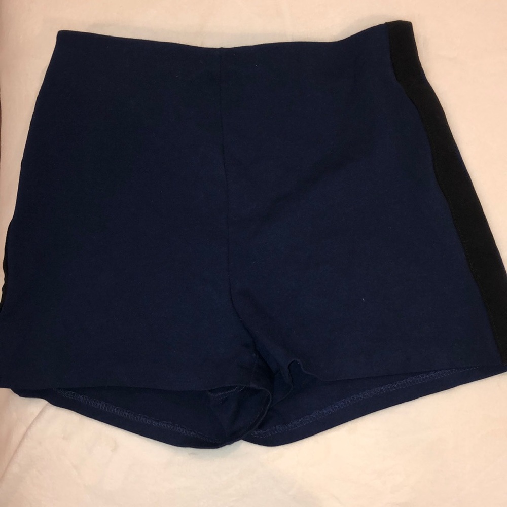 Navy blue high waisted shorts